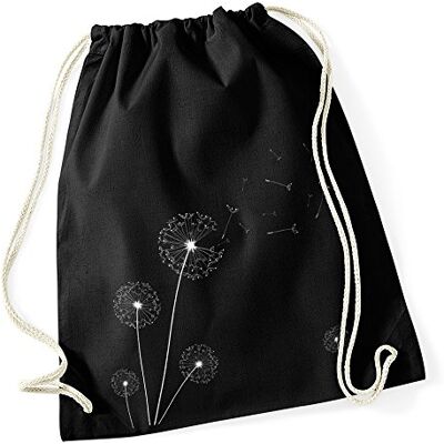 Autiga Turnbeutel Pusteblume Blume Hipster Beutel Tasche Jutebeutel Dandelion Gymsac Stringbag Drawstring Schwarz Autiga Turnbeutel Pusteblume Blume Hipster Beutel Tasche Jutebeutel Dandelion Gymsac Stringbag Drawstring Schwarz