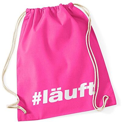 Autiga Turnbeutel #läuft Hashtag Hipster Beutel Tasche Baumwolle Gymbag Pink Autiga Turnbeutel #läuft Hashtag Hipster Beutel Tasche Baumwolle Gymbag Pink