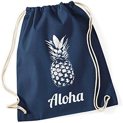 Autiga Turnbeutel Hipster Beutel Tasche Aloha Ananas Jutebeutel Stringbag Baumwollbeutel Drawstring Navy Autiga Turnbeutel Hipster Beutel Tasche Aloha Ananas Jutebeutel Stringbag Baumwollbeutel Drawstring Navy