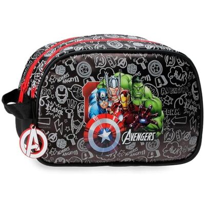 Disney Joumma Marvel Team Avengers Zwei-Fächer Adaptierbare Kulturtasche Schwarz 26x16x11 cm PVC Disney Joumma Marvel Team Avengers Zwei-Fächer Adaptierbare Kulturtasche Schwarz 26x16x11 cm PVC