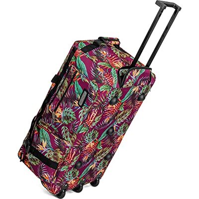 normani Reisetasche mit Rollen 80 Liter Volumen Reise-Trolley mit großem Hauptfach Weichgepäck Weekender Saunatasche Jungle XXL normani Reisetasche mit Rollen 80 Liter Volumen Reise-Trolley mit großem Hauptfach Weichgepäck Weekender Saunatasche Jungle XXL