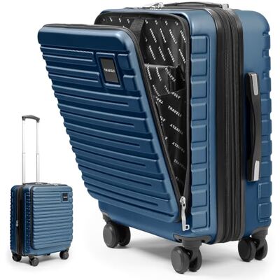 Travely Premium Handgepäck 55x40x23cm erweiterbar, passend für Lufthansa, Eurowings und co. I 41L 50L Handgepäck mit sanften Rollen und praktischem TSA Schloss, Reise Travely Premium Handgepäck 55x40x23cm erweiterbar, passend für Lufthansa, Eurowings und co. I 41L 50L Handgepäck mit sanften Rollen und praktischem TSA Schloss, Reise