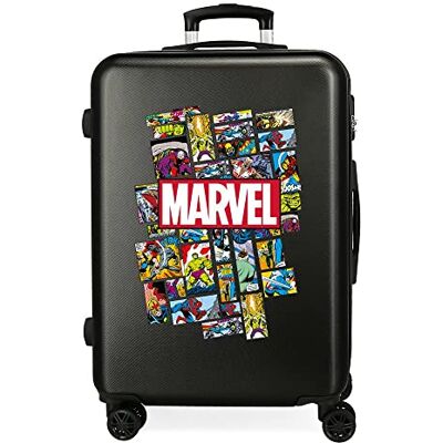 Marvel Avengers Comic Mittlerer Koffer Schwarz 48x68x26 cms Hartschalen ABS Kombinationsschloss 70L 3,7Kgs 4 Doppelräder Marvel Avengers Comic Mittlerer Koffer Schwarz 48x68x26 cms Hartschalen ABS Kombinationsschloss 70L 3,7Kgs 4 Doppelräder