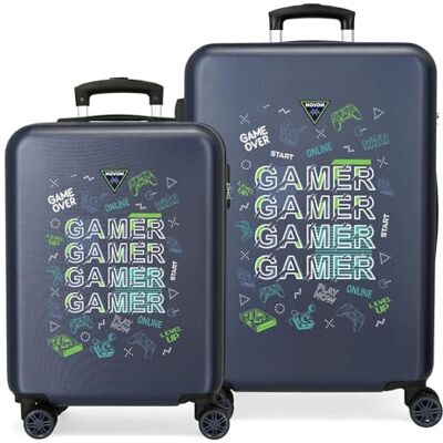 MOVOM Game Over Life Kabinenkoffer 38 cm x 55 cm x 20 cm (inkl. Griff und Rollen), vier multidirektionale Spinner-Rollen, von Joumma Bags. MOVOM Game Over Life Kabinenkoffer 38 cm x 55 cm x 20 cm (inkl. Griff und Rollen), vier multidirektionale Spinner-Rollen, von Joumma Bags.