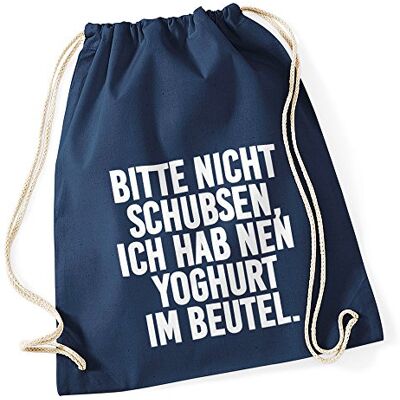 Autiga Turnbeutel mit Sprüchen bitte nicht schubsen Hipster Beutel Tasche Jutebeutel Gymbag Stringbag Drawstring Navy Autiga Turnbeutel mit Sprüchen bitte nicht schubsen Hipster Beutel Tasche Jutebeutel Gymbag Stringbag Drawstring Navy