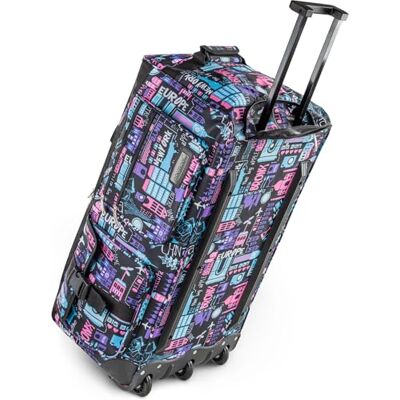 normani Reisetasche 80 L Reise-Trolley Jumbo XXL Big-Travel mit 3 Rollen und großem Hauptfach riesig, Leichter und Stabiler Trolley Europe XXL normani Reisetasche 80 L Reise-Trolley Jumbo XXL Big-Travel mit 3 Rollen und großem Hauptfach riesig, Leichter und Stabiler Trolley Europe XXL