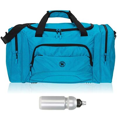 Elephant Sporttasche Color Big 55 cm Reisetasche 1296 Blau + Trinkflasche Hellblau Damen Herren Saunatasche Tasche mit Nassfach Schuhfach Sport Fitness Sauna Reise Gym Bag sehr groß Elephant Sporttasche Color Big 55 cm Reisetasche 1296 Blau + Trinkflasche Hellblau Damen Herren Saunatasche Tasche mit Nassfach Schuhfach Sport Fitness Sauna Reise Gym Bag sehr groß