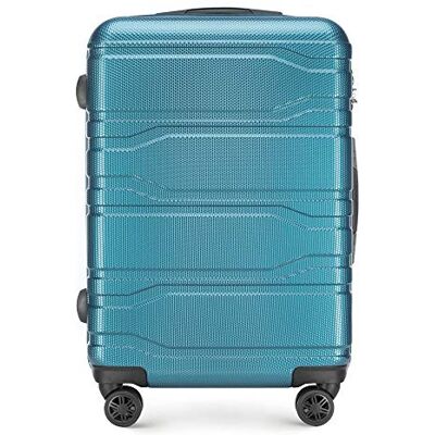WITTCHEN Koffer – Mittelgroßer hartschalen, Material: polycarbonat hochwertiger und Stabiler Blau 44x24x67 cm WITTCHEN Koffer – Mittelgroßer hartschalen, Material: polycarbonat hochwertiger und Stabiler Blau 44x24x67 cm