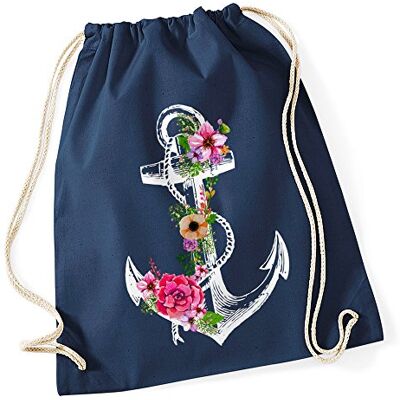 Autiga Turnbeutel Blumen Anker Ethno Boho Hipster Beutel Tasche Gym Bag Watercolour Watercolour Navy Autiga Turnbeutel Blumen Anker Ethno Boho Hipster Beutel Tasche Gym Bag Watercolour Watercolour Navy