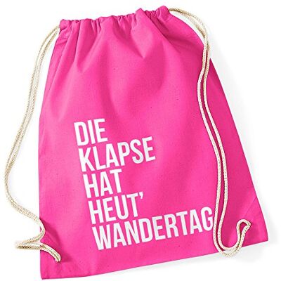 Autiga Turnbeutel Klapse hat heut Wandertag Hipster Beutel Tasche Jutebeutel Gymbag Stringbag Drawstring Pink Autiga Turnbeutel Klapse hat heut Wandertag Hipster Beutel Tasche Jutebeutel Gymbag Stringbag Drawstring Pink