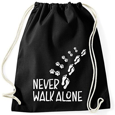 MoonWorks Turnbeutel Never walk alone Hund Pfoten Hundepfoten Pfotenabdrücke Hundebesitzer Hipster Beutel Tasche Sportbeutel Gymsac Gymbag Schwarz unisize MoonWorks Turnbeutel Never walk alone Hund Pfoten Hundepfoten Pfotenabdrücke Hundebesitzer Hipster Beutel Tasche Sportbeutel Gymsac Gymbag Schwarz unisize