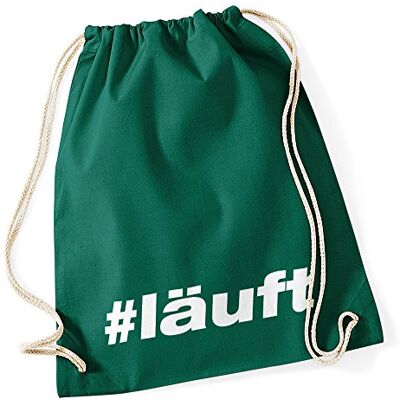 Autiga Turnbeutel #läuft Hashtag Hipster Beutel Tasche Baumwolle Gymbag Gruen Autiga Turnbeutel #läuft Hashtag Hipster Beutel Tasche Baumwolle Gymbag Gruen