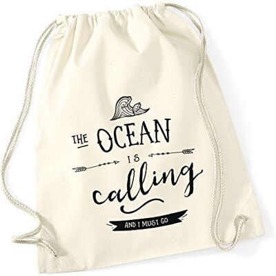 MoonWorks Turnbeutel the Ocean is calling and ja must go Sailing Surfing Meer Strand Ozean Natur unisize MoonWorks Turnbeutel the Ocean is calling and ja must go Sailing Surfing Meer Strand Ozean Natur unisize