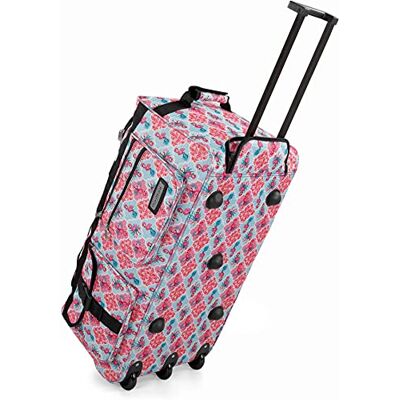normani Reisetasche mit Rollen 80 Liter Volumen Reise-Trolley mit großem Hauptfach Weichgepäck Weekender Saunatasche Flamingo XXL normani Reisetasche mit Rollen 80 Liter Volumen Reise-Trolley mit großem Hauptfach Weichgepäck Weekender Saunatasche Flamingo XXL