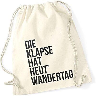 Autiga Turnbeutel Klapse hat heut Wandertag Hipster Beutel Tasche Jutebeutel Gymbag Stringbag Drawstring Natur Autiga Turnbeutel Klapse hat heut Wandertag Hipster Beutel Tasche Jutebeutel Gymbag Stringbag Drawstring Natur