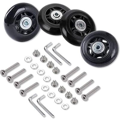 Generic 4pcs (68*24mm) Ersatz Rollen für Koffer Gummi Räder für Trolley Samsonite Hartschalenkoffer Mit Kugellager Ersatzteile Reparatur Set Generic 4pcs (68*24mm) Ersatz Rollen für Koffer Gummi Räder für Trolley Samsonite Hartschalenkoffer Mit Kugellager Ersatzteile Reparatur Set