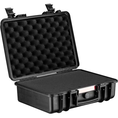 Wiltec Universalkoffer 45 x 35 x 16 cm, wasserdichter Transportkoffer mit Schaumstoff Zuschnitt Wiltec Universalkoffer 45 x 35 x 16 cm, wasserdichter Transportkoffer mit Schaumstoff Zuschnitt