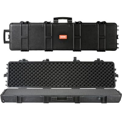 VEVOR Gewehr-Hartschalenkoffer mit 3 Schichten Vollständig Schützendem Schaumstoff, Abschließbarer Hartwaffenkoffer, Wasserdichter & Rollbarer Langwaffenkoffer, für 127 cm Gewehre oder Schrotflinten VEVOR Gewehr-Hartschalenkoffer mit 3 Schichten Vollständig Schützendem Schaumstoff, Abschließbarer Hartwaffenkoffer, Wasserdichter & Rollbarer Langwaffenkoffer, für 127 cm Gewehre oder Schrotflinten