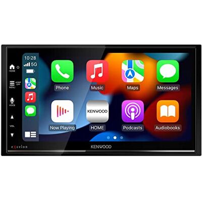 Kenwood JZG DMX809S eXcelon 16,95 cm kapazitiver Touchscreen, Autoradio, CarPlay und Android Auto, Bluetooth, AM/FM HD Radio, MP3-Player, USB-Anschluss, Doppel-DIN, 13-Band EQ, SiriusXM Kenwood JZG DMX809S eXcelon 16,95 cm kapazitiver Touchscreen, Autoradio, CarPlay und Android Auto, Bluetooth, AM/FM HD Radio, MP3-Player, USB-Anschluss, Doppel-DIN, 13-Band EQ, SiriusXM