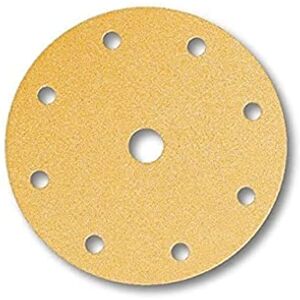 Mirka Gold Universal-Schleifpapier Ø 150mm Klett 9-Loch, Korn P150, 100 Stk/Zum Schleifen von Gips, Spachtel, Spanplatten, Holz, Lack Mirka Gold Universal-Schleifpapier Ø 150mm Klett 9-Loch, Korn P150, 100 Stk/Zum Schleifen von Gips, Spachtel, Spanplatten, Holz, Lack