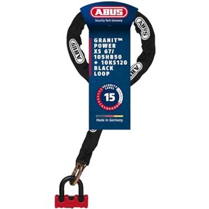 Abus Schloss-Ketten-Kombi Granit Power XS 67/105HB50 + 10KS120 black loop Motorradschloss mit -Sicherheitslevel 16 Rot Abus Schloss-Ketten-Kombi Granit Power XS 67/105HB50 + 10KS120 black loop Motorradschloss mit -Sicherheitslevel 16 Rot