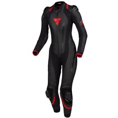 SHIMA MIURA RS Motorradkombi Damen Leder 1teilig, Sport, Rennanzug, Belüftet mit Schulter- & Knieschiebern, Rücken-, Schulter-, Ellbogenpanzer, verstärkte Doppelnähte (Schwarz/Rot, 36) SHIMA MIURA RS Motorradkombi Damen Leder 1teilig, Sport, Rennanzug, Belüftet mit Schulter- & Knieschiebern, Rücken-, Schulter-, Ellbogenpanzer, verstärkte Doppelnähte (Schwarz/Rot, 36)