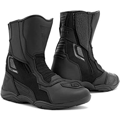 REBELHORN Scout Air Motorradstiefel Herren und Damen PU Leder Mesh Einsätze Zwei Lange Reißverschlüsse Verstärkte Zehen, Fersen und Knöchel Doppel und Dreifachnähte REBELHORN Scout Air Motorradstiefel Herren und Damen PU Leder Mesh Einsätze Zwei Lange Reißverschlüsse Verstärkte Zehen, Fersen und Knöchel Doppel und Dreifachnähte