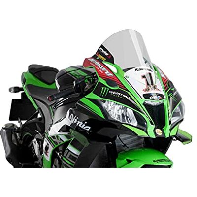 Puig 9849W R-Racer-Verkleidungsscheibe sportlich aerodynamisch Hochleistungs-Windscheibe aus 3 mm PMMA mit optimiertem Racing-Design zur Verbesserung von Schutz und Stabilität, Transparent Puig 9849W R-Racer-Verkleidungsscheibe sportlich aerodynamisch Hochleistungs-Windscheibe aus 3 mm PMMA mit optimiertem Racing-Design zur Verbesserung von Schutz und Stabilität, Transparent