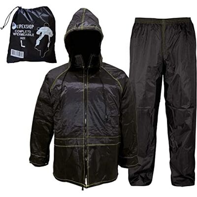 Auto Accessori Lupex Ci_Tuta-Bag Regenanzug, Schwarz, 4XL Unisex Auto Accessori Lupex Ci_Tuta-Bag Regenanzug, Schwarz, 4XL Unisex