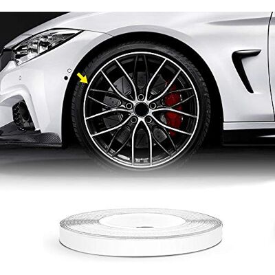 4R Quattroerre.it 10340 Reflektierende Dekorstreifen für Felgen mit Applikator, Wheel Trim Stripes Weiß, 7 mm x 6 mt 4R Quattroerre.it 10340 Reflektierende Dekorstreifen für Felgen mit Applikator, Wheel Trim Stripes Weiß, 7 mm x 6 mt