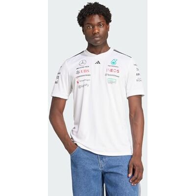 Adidas Herren Mercedes AMG Petronas Formula ONE Team Driver Jersey White Men, White/Black, XXL Adidas Herren Mercedes AMG Petronas Formula ONE Team Driver Jersey White Men, White/Black, XXL