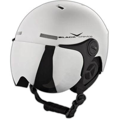 Black Crevice Skihelm Saalbach I Skihelm mit Visier im Pilotenstyle in verschiedenen Farben I Skihelm Herren & Damen inkl. Skihelm-Ersatzvisier I Unisex Snowboard-Helm I Größenverstellbar Black Crevice Skihelm Saalbach I Skihelm mit Visier im Pilotenstyle in verschiedenen Farben I Skihelm Herren & Damen inkl. Skihelm-Ersatzvisier I Unisex Snowboard-Helm I Größenverstellbar