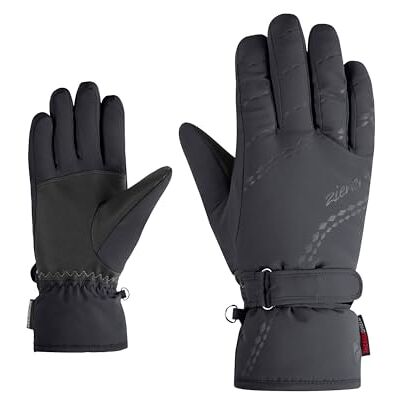 Ziener Damen KEVA-Z Ski-Handschuhe/Wintersport Primaloft, warm, wasserabweisend, Black, 6 Ziener Damen KEVA-Z Ski-Handschuhe/Wintersport Primaloft, warm, wasserabweisend, Black, 6