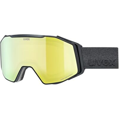 Uvex gravity FM stylische, verspiegelte Skibrille mit Anti-Fog-Beschichtung und Over-The-Glasses-Konstruktion für Damen und Herren black matt/yellow-orange one size Uvex gravity FM stylische, verspiegelte Skibrille mit Anti-Fog-Beschichtung und Over-The-Glasses-Konstruktion für Damen und Herren black matt/yellow-orange one size