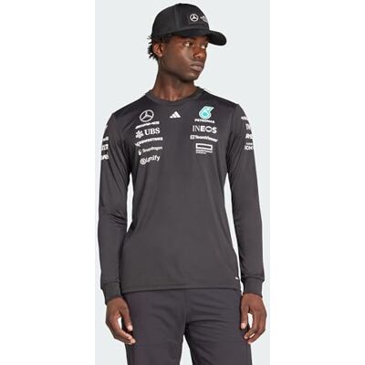 Adidas Herren Mercedes AMG Petronas Formula ONE Team Driver Jersey Long Sleeve Black Men, Black/White, M Adidas Herren Mercedes AMG Petronas Formula ONE Team Driver Jersey Long Sleeve Black Men, Black/White, M