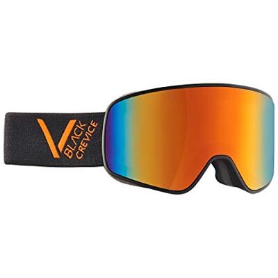 Crevice Black Unisex Skibrille - Stoßfeste, UV 400 Schutz, Verstellbarer Gurt Crevice Black Unisex Skibrille - Stoßfeste, UV 400 Schutz, Verstellbarer Gurt