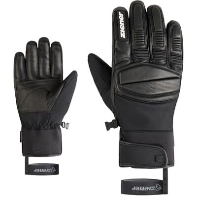 Ziener Herren GOMIN-Z Ski-Handschuhe/Wintersport wasserdicht Lederinnenhand PFC frei, Black, 10,5 Ziener Herren GOMIN-Z Ski-Handschuhe/Wintersport wasserdicht Lederinnenhand PFC frei, Black, 10,5