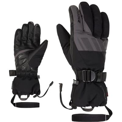 Ziener Herren GHALION Ski-Handschuhe/Wintersport wasserdicht Lange Stulpe, Black.Magnet, 8,5 Ziener Herren GHALION Ski-Handschuhe/Wintersport wasserdicht Lange Stulpe, Black.Magnet, 8,5