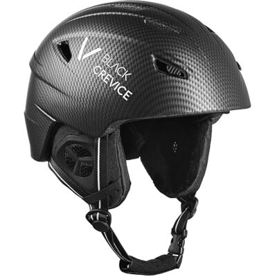 Black Crevice Skihelm Streif I Stoßfester Skihelm in sportlichem Design I Skihelm Herren & Damen I Snowboard-Helm I Atmungsaktiver Ski-Helm I Größenverstellbar Black Crevice Skihelm Streif I Stoßfester Skihelm in sportlichem Design I Skihelm Herren & Damen I Snowboard-Helm I Atmungsaktiver Ski-Helm I Größenverstellbar
