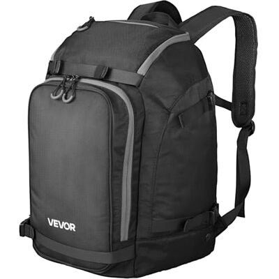 VEVOR Skitasche, 55 L, Reiserucksack für Snowboardstiefel, Skischuhtasche aus strapazierfähigem 1680D Oxford, Skisack für Ski, Snowboard, Helm, Schutzbrille, Handschuhe, Zubehör (schwarz) VEVOR Skitasche, 55 L, Reiserucksack für Snowboardstiefel, Skischuhtasche aus strapazierfähigem 1680D Oxford, Skisack für Ski, Snowboard, Helm, Schutzbrille, Handschuhe, Zubehör (schwarz)