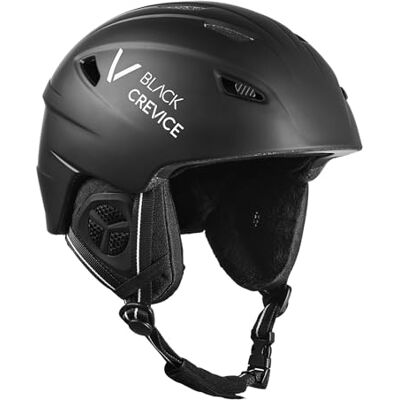 Black Crevice Kinder-Skihelm Streif I Kinder Ski-Helm in sportlichem Design I stoßfester Skihelm für Jungen & Mädchen I Atmungsaktiver Ski-Helm I Größenverstellbar Black Crevice Kinder-Skihelm Streif I Kinder Ski-Helm in sportlichem Design I stoßfester Skihelm für Jungen & Mädchen I Atmungsaktiver Ski-Helm I Größenverstellbar