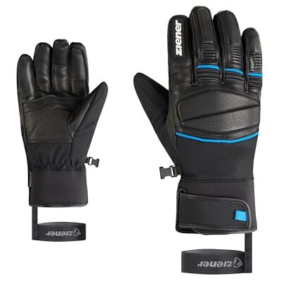 Ziener Herren GOMIN-Z Ski-Handschuhe/Wintersport wasserdicht Lederinnenhand PFC frei, Black.Persian Blue, 8,5 Ziener Herren GOMIN-Z Ski-Handschuhe/Wintersport wasserdicht Lederinnenhand PFC frei, Black.Persian Blue, 8,5