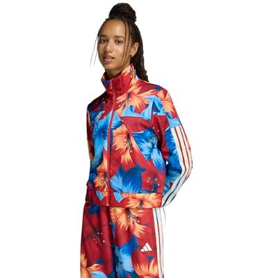 Adidas Women's x Farm Rio House of TIRO Track TOP, Light Blue/Tactile red/Cream White, XXS Adidas Women's x Farm Rio House of TIRO Track TOP, Light Blue/Tactile red/Cream White, XXS