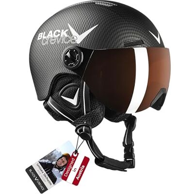 Black Crevice Kinder-Skihelm Leogang I Skihelm mit Visier im Pilotenstyle I Snowboardhelm für Jungen & Mädchen I Atmungsaktiver Ski-Helm I Größenverstellbar Black Crevice Kinder-Skihelm Leogang I Skihelm mit Visier im Pilotenstyle I Snowboardhelm für Jungen & Mädchen I Atmungsaktiver Ski-Helm I Größenverstellbar