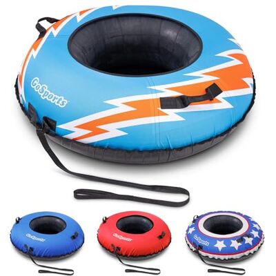 GoSports 111,8 cm robuste Winter-Schneeschlauch mit Premium-Leinenbezug – handelsübliche Schlitten – Retro GoSports 111,8 cm robuste Winter-Schneeschlauch mit Premium-Leinenbezug – handelsübliche Schlitten – Retro