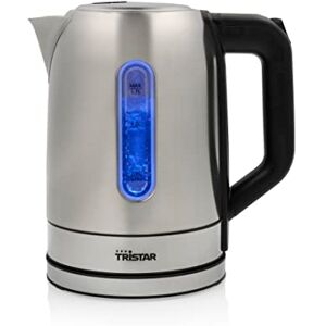 Tristar WK-1344 Edelstahlwasserkocher – 1,7 L – 2200 W – 360° rotierbar – Verdecktes Heizelement – mit Trockengeschutz Tristar WK-1344 Edelstahlwasserkocher – 1,7 L – 2200 W – 360° rotierbar – Verdecktes Heizelement – mit Trockengeschutz