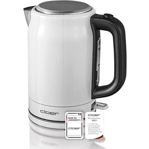 Cloer 4521 Wasserkocher 1,7 l mit herausnehmbarem Kalkfilter, Wasserstandsanzeige, Überhitzungs- & Trockengehschutz, Silikon-Ausguss & 360°-Basis, weiß lackierter Edelstahl, 2200 Watt Cloer 4521 Wasserkocher 1,7 l mit herausnehmbarem Kalkfilter, Wasserstandsanzeige, Überhitzungs- & Trockengehschutz, Silikon-Ausguss & 360°-Basis, weiß lackierter Edelstahl, 2200 Watt