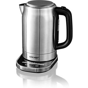 Cloer 4459 Touch-Wasserkocher 1,7 l mit Kalkfilter, Basis mit Glasoberfläche-LED-Anzeige, 60-100°C, Warmhaltefunktion, Wasserstandsanzeige, Überhitzungs- & Trockengehschutz, Edelstahl, 2200 Watt Cloer 4459 Touch-Wasserkocher 1,7 l mit Kalkfilter, Basis mit Glasoberfläche-LED-Anzeige, 60-100°C, Warmhaltefunktion, Wasserstandsanzeige, Überhitzungs- & Trockengehschutz, Edelstahl, 2200 Watt