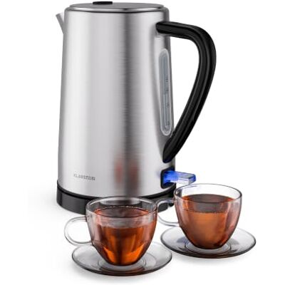 Klarstein Verosteel Wasserkocher 1,7 L Edelstahl 2200 W, Kalkfilter, 360-Grad-Basis, automatische Abschaltung, modernes Design Klarstein Verosteel Wasserkocher 1,7 L Edelstahl 2200 W, Kalkfilter, 360-Grad-Basis, automatische Abschaltung, modernes Design