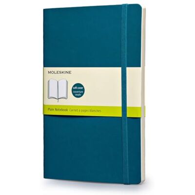 Moleskine Notizbuch, Large, Leer, Soft Cover, Unterwasser-Blau Moleskine Notizbuch, Large, Leer, Soft Cover, Unterwasser-Blau